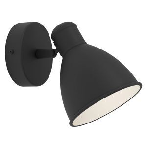 Schwarze Wandleuchte Badezimmer Stahl, Priscilla, IP44