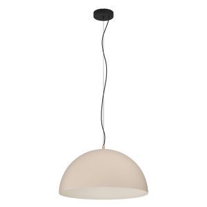 Beige Pendelleuchte Halbkugel Stahl, Geneva