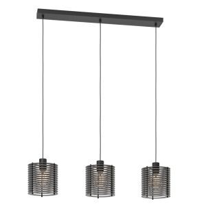 Schwarze industrielle Pendelleuchte Holz, Randy