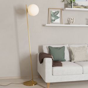 Messing moderne Stehlampe Glas, Polly, mit Schalter