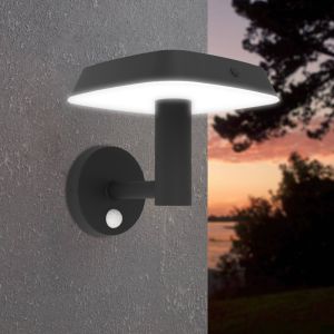 Schwarze Solar Außen Wandleuchte Kunststoff, Ingemar, 8,5W, 3000K LED, IP65