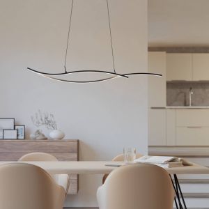 Schwarze design Pendelleuchte Stahl, Tevin, 20W, 4000K LED