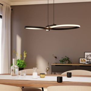 Schwarze moderne Pendelleuchte Aluminium, Thekla, 21W, 3000K LED