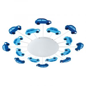 Blaue design Kinder Deckenleuchte Glas, Olle