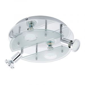 Chrom design Deckenstrahler Glas, Lusie