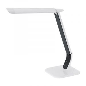 Weiße design Schreibtischlampe Kunststoff, Ilias, 6W, 5000K LED, mit Touch-Dimmer