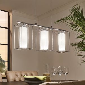 Chrom industrielle Pendelleuchte Glas, Aprica