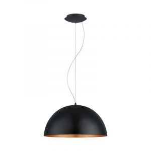 Kupfer moderne Pendelleuchte Halbkugel Metall, Geneva