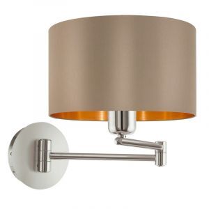 Goldene moderne Wandleuchte Stoff, Terme, mit Schalter