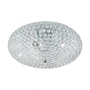 Chrom retro Deckenleuchte Glas, Annamarie