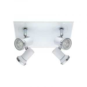 Chrom Deckenstrahler Glas, Jasmijn, IP44