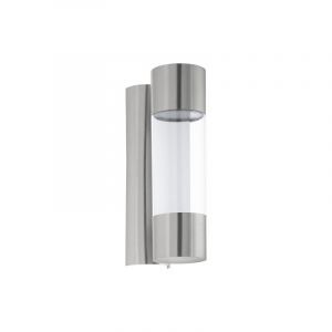 Silberne Außenleuchte Kunststoff, Bashir, 4W, 3000K LED, IP44