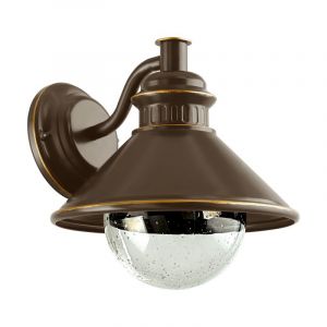 Braune Außenleuchte Glas, Bircan, IP44