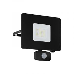 Schwarze Außen Wandleuchte mit Bewegungsmelder Aluminium, Joey, IP44
