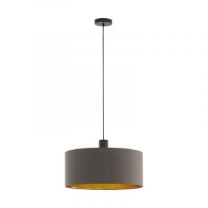 Braune moderne Pendelleuchte Stoff, Mies