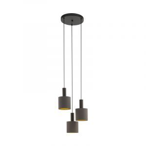 Braune moderne Pendelleuchte Stoff, Mies