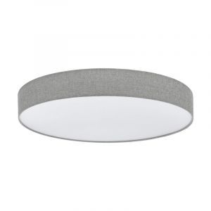 Graue moderne Deckenleuchte Kunststoff, Sila, 60W, warm- bis kaltweiß einstellbare LED, mit Fernbedienung
