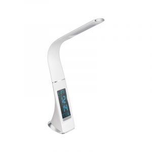 Weiße moderne Schreibtischlampe Kunststoff, Malissa, 3W, 5000K LED, mit Schalter