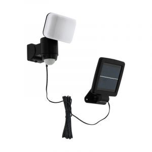 Schwarze Solar Außen Wandleuchte Kunststoff, Frits, 5W, 6500K LED, IP44