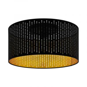 Schwarze moderne Deckenlampe Stahl, Yori