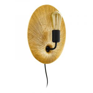 Goldene moderne Wandleuchte Kunststoff, Paschalis, mit Schalter