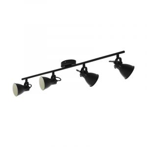 Schwarze vintage Deckenstrahler Stahl, Tinke