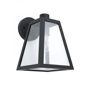 Schwarze moderne Außenleuchte Aluminium, Laurens, IP44