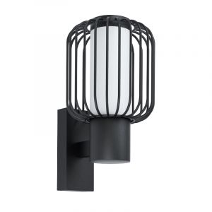Schwarze moderne Außenleuchte Stahl, Latife, IP44