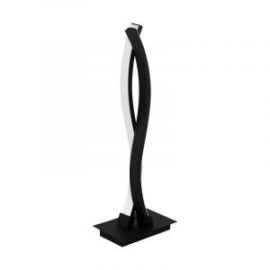 Schwarze moderne Tischleuchte Aluminium, Arantxa, 10W, 3000K LED, mit Schalter