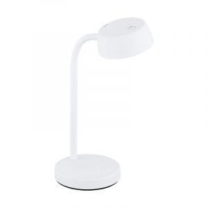 Weiße Tischleuchte Kunststoff, Annelin, 4W, 3000K LED, mit Schalter