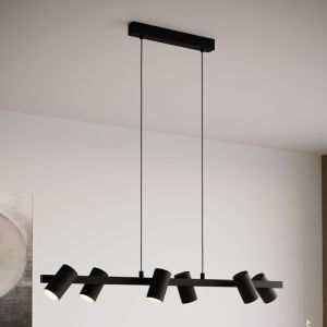 Schwarze moderne Pendelleuchte Stahl, Patrice