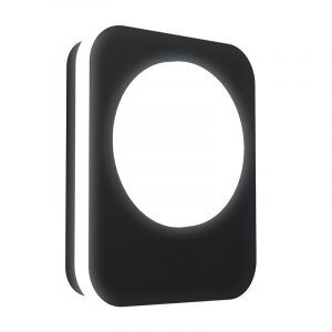 Schwarze moderne Außenleuchte Aluminium, Luut, 9W, 3000K LED, IP44