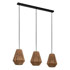 Rattan Pendelleuchte Braun, Wilbert