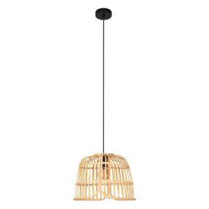 Rattan Pendelleuchte Braun, Sicco