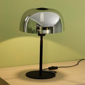 Schwarze Tischleuchte Glas, Miam, mit Schalter