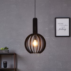Holz Pendelleuchte Schwarz, Kenney