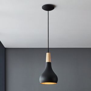 Schwarze Pendelleuchte Aluminium, Tjebbe