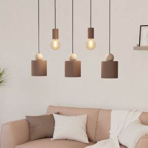 Taupe landhaus Pendelleuchte Aluminium, Sjaak