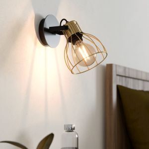 Goldene industrielle Wandstrahler Aluminium, Tjarda