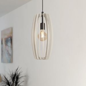 Holz Pendelleuchte Grau, Wilko