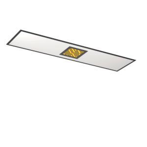 Schwarze moderne Deckenleuchte Aluminium, Vinesh, 35W, warm- bis kaltweiß einstellbare LED, 3-stufig dimmbar