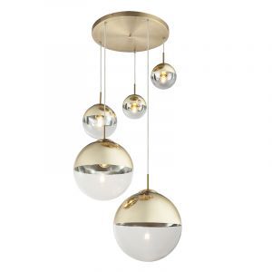 Goldene design Pendelleuchte Glas, Novia