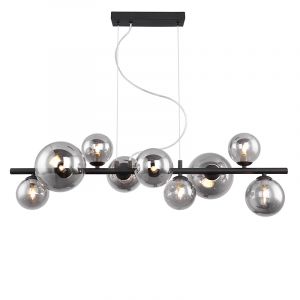Schwarze design Pendelleuchte Glas, Melinda