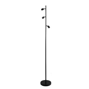 Aluminium Stehlampe ohne Schirm Schwarz, Rika, mit Schalter