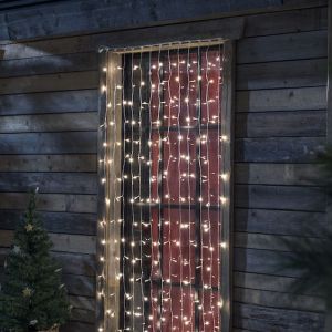 Weihnacht Lichtervorhang, 2,25 x 1,5 Meter, Warmweiß, IP44, inkl. 12 Funktion Controller