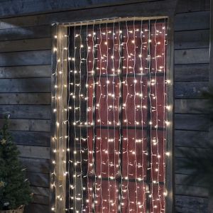 Weihnacht Lichtervorhang, 2,25 x 3 Meter, Warmweiß, IP44, inkl. 12 Funktion Controller