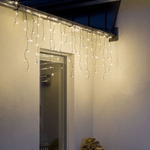 3 Meter Verknüpfbare Eiszapfenbeleuchtung, 70 cm hoch, Warmweiß, IP44, Basic