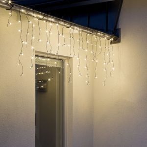 6 Meter Verknüpfbare Eiszapfenbeleuchtung, 70 cm hoch, Warmweiß, IP44, Basic