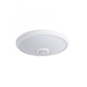 Kunststoff Deckenleuchte mit Sensor Weiß, Leopold, 14W, 4000K LED