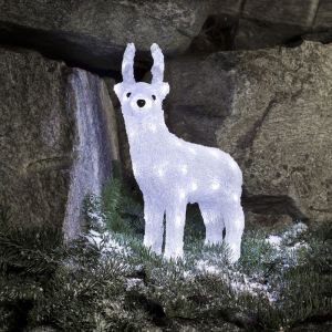 Acryl Rentier Weihnachten, LED - 38 cm hoch